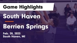 South Haven  vs Berrien Springs  Game Highlights - Feb. 28, 2023