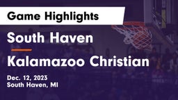 South Haven  vs Kalamazoo Christian  Game Highlights - Dec. 12, 2023