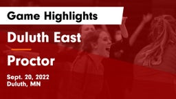 Duluth East  vs Proctor  Game Highlights - Sept. 20, 2022