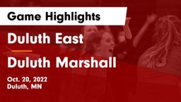 Duluth East  vs Duluth Marshall Game Highlights - Oct. 20, 2022