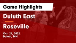 Duluth East  vs Roseville  Game Highlights - Oct. 21, 2022