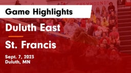 Duluth East  vs St. Francis  Game Highlights - Sept. 7, 2023