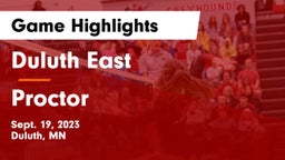Duluth East  vs Proctor  Game Highlights - Sept. 19, 2023
