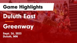 Duluth East  vs Greenway  Game Highlights - Sept. 26, 2023