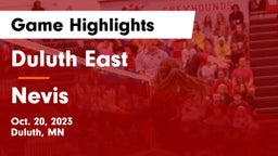 Duluth East  vs Nevis  Game Highlights - Oct. 20, 2023