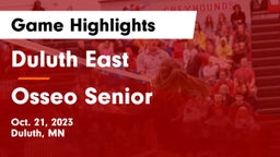 Duluth East  vs Osseo Senior  Game Highlights - Oct. 21, 2023