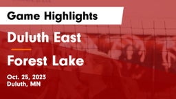 Duluth East  vs Forest Lake  Game Highlights - Oct. 25, 2023