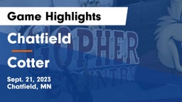 Chatfield  vs Cotter  Game Highlights - Sept. 21, 2023