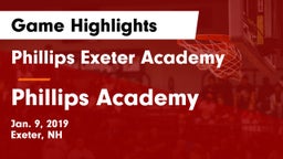 Phillips Exeter Academy  vs Phillips Academy  Game Highlights - Jan. 9, 2019