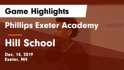Phillips Exeter Academy  vs Hill School Game Highlights - Dec. 14, 2019