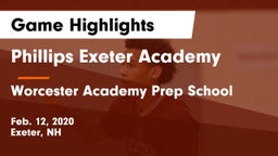 Phillips Exeter Academy  vs Worcester Academy Prep School Game Highlights - Feb. 12, 2020
