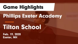 Phillips Exeter Academy  vs Tilton School Game Highlights - Feb. 19, 2020