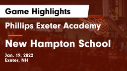 Phillips Exeter Academy  vs New Hampton School  Game Highlights - Jan. 19, 2022