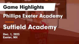 Phillips Exeter Academy vs Suffield Academy Game Highlights - Dec. 1, 2023