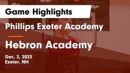 Phillips Exeter Academy vs Hebron Academy  Game Highlights - Dec. 2, 2023