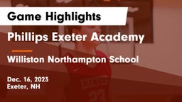 Phillips Exeter Academy vs Williston Northampton School Game Highlights - Dec. 16, 2023
