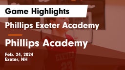 Phillips Exeter Academy vs Phillips Academy Game Highlights - Feb. 24, 2024