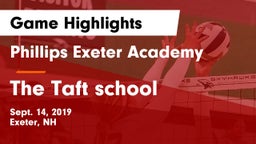 Phillips Exeter Academy  vs The Taft school Game Highlights - Sept. 14, 2019