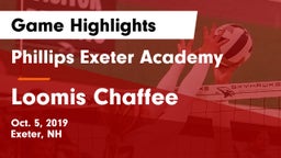 Phillips Exeter Academy  vs Loomis Chaffee Game Highlights - Oct. 5, 2019