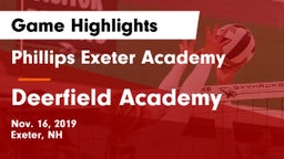 Phillips Exeter Academy  vs Deerfield Academy  Game Highlights - Nov. 16, 2019