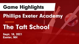 Phillips Exeter Academy  vs The Taft School Game Highlights - Sept. 18, 2021