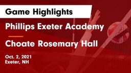 Phillips Exeter Academy  vs Choate Rosemary Hall  Game Highlights - Oct. 2, 2021