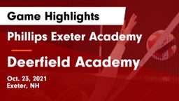 Phillips Exeter Academy  vs Deerfield Academy  Game Highlights - Oct. 23, 2021
