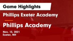 Phillips Exeter Academy  vs Phillips Academy Game Highlights - Nov. 13, 2021