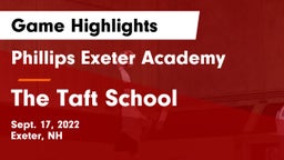 Phillips Exeter Academy  vs The Taft School Game Highlights - Sept. 17, 2022