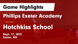 Phillips Exeter Academy  vs Hotchkiss School Game Highlights - Sept. 17, 2022