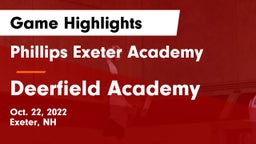 Phillips Exeter Academy  vs Deerfield Academy  Game Highlights - Oct. 22, 2022