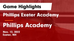 Phillips Exeter Academy  vs Phillips Academy Game Highlights - Nov. 12, 2022