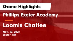 Phillips Exeter Academy  vs Loomis Chaffee Game Highlights - Nov. 19, 2022