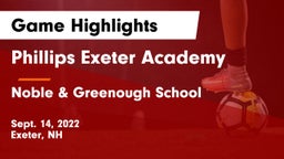 Phillips Exeter Academy  vs Noble & Greenough School Game Highlights - Sept. 14, 2022