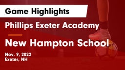 Phillips Exeter Academy  vs New Hampton School  Game Highlights - Nov. 9, 2022