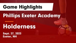 Phillips Exeter Academy vs Holderness  Game Highlights - Sept. 27, 2023