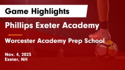 Phillips Exeter Academy vs Worcester Academy Prep School Game Highlights - Nov. 4, 2023