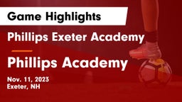 Phillips Exeter Academy vs Phillips Academy Game Highlights - Nov. 11, 2023