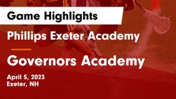 Phillips Exeter Academy  vs Governors Academy Game Highlights - April 5, 2023