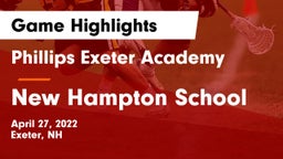 Phillips Exeter Academy  vs New Hampton School  Game Highlights - April 27, 2022