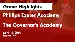 Phillips Exeter Academy vs The Governor's Academy Game Highlights - April 10, 2024