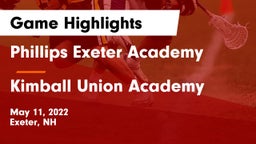 Phillips Exeter Academy  vs Kimball Union Academy Game Highlights - May 11, 2022