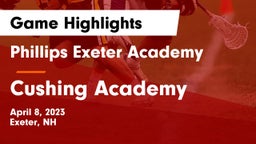 Phillips Exeter Academy  vs Cushing Academy Game Highlights - April 8, 2023