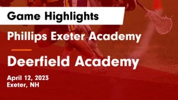 Phillips Exeter Academy  vs Deerfield Academy Game Highlights - April 12, 2023