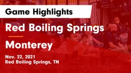 Red Boiling Springs  vs Monterey  Game Highlights - Nov. 22, 2021