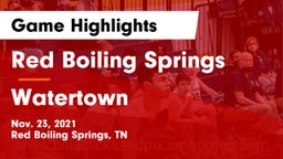 Red Boiling Springs  vs Watertown  Game Highlights - Nov. 23, 2021