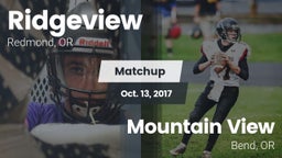 Matchup: Ridgeview High vs. Mountain View  2017