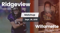Matchup: Ridgeview High vs. Willamette  2018