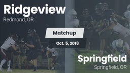 Matchup: Ridgeview High vs. Springfield  2018