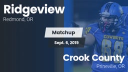 Matchup: Ridgeview High vs. Crook County  2019